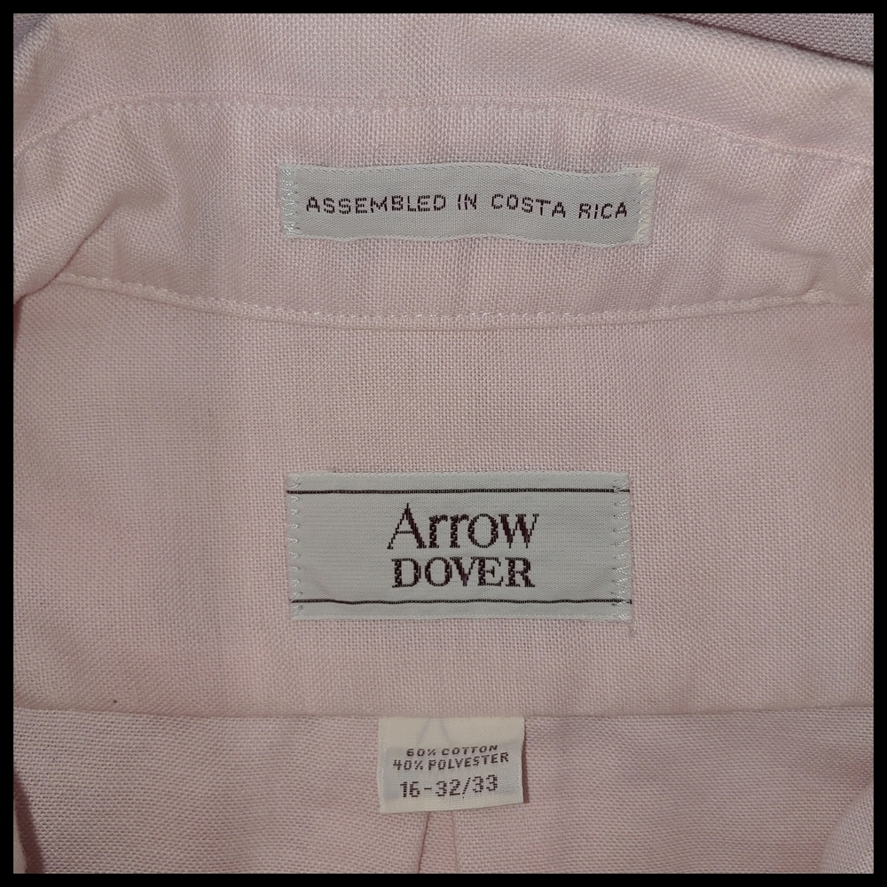 Arrow Men's Light Pink Button-Down Dress Shirt - Picture 3 of 4
